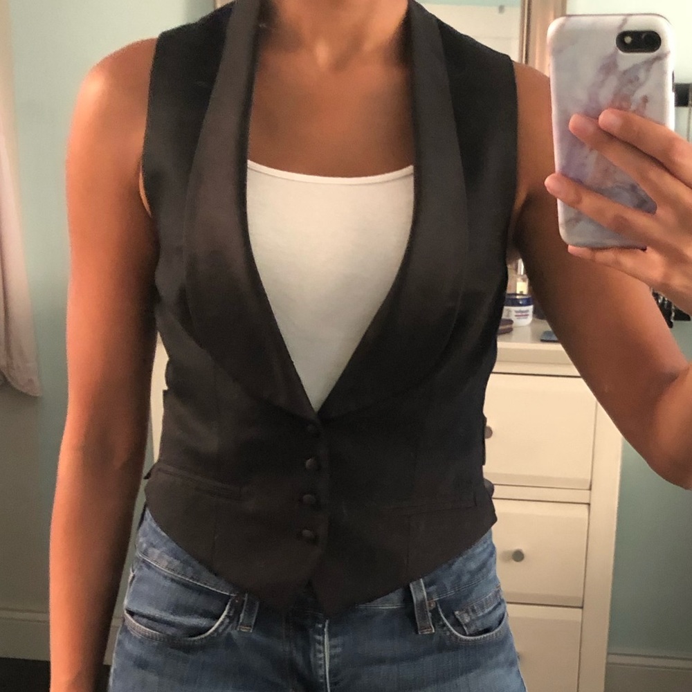 Ralph Lauren Rugby black tuxedo vest wool/silk